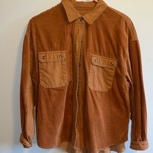 Burnt Orange Forever21 Button-up Ripped